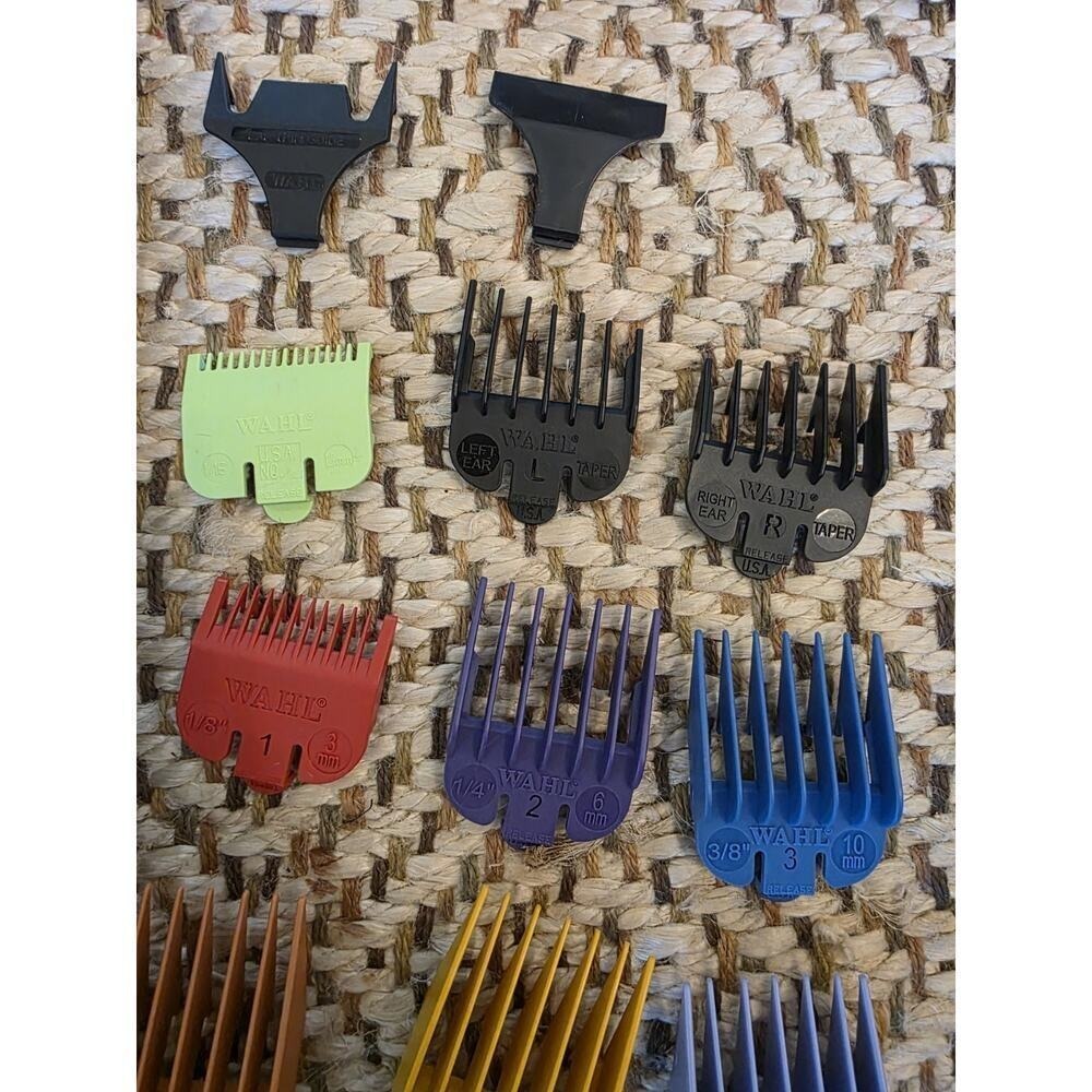 Wahl Color Pro Corded Hair Clipper Kit Model MC3 Color Coded Guides Case H1 - Picture 13 of 16
